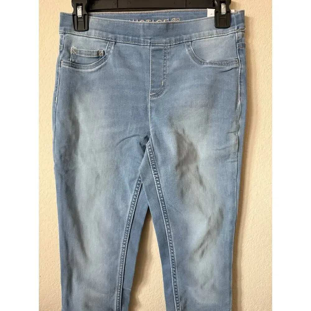 Lot Of 2 Justice Stretchy Girls' Pull On Jean Leggings Jeggings Pants Size 14